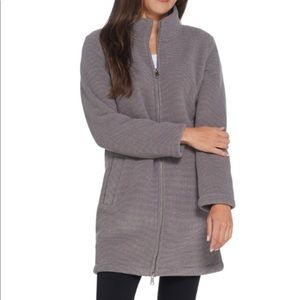 Denim&Co. Chenille Fleece Sherpa Long Sleeve Coat